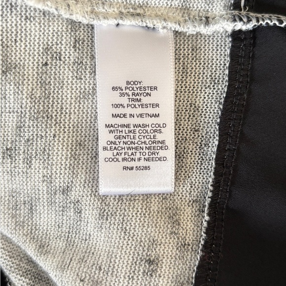 Express‎ Woman's Size XS Top Color Block Sheer Trim Long Sleeve Y2K - Picture 9 of 11